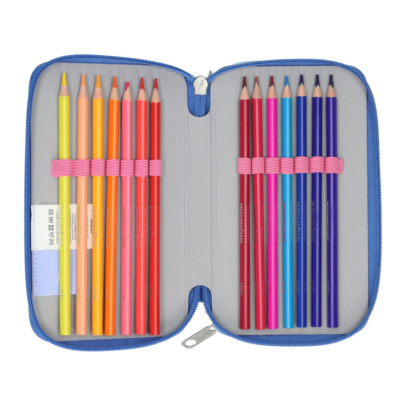 Afbeelding laden in galerijviewer, Undercover stitch gevuld 3-vaks etui