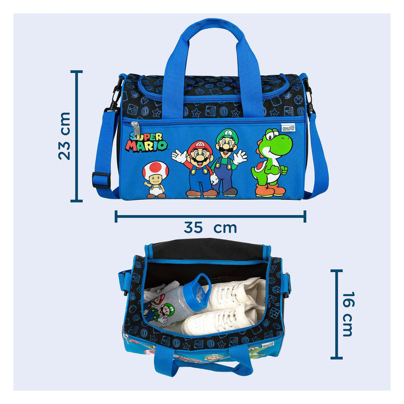 Afbeelding laden in galerijviewer, Undercover sporttas super mario blauw