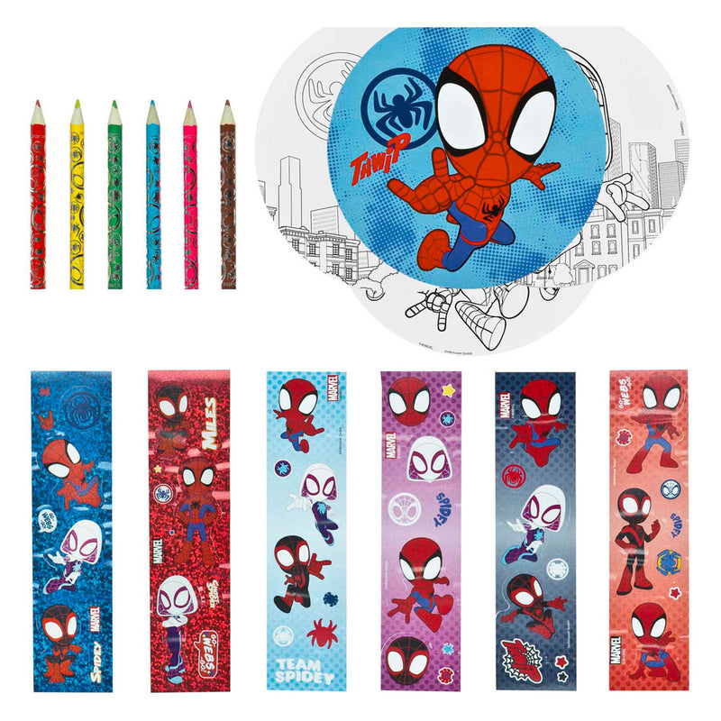 Afbeelding laden in galerijviewer, Undercover spidey creatieve kleurset met stickers en kleurboek.