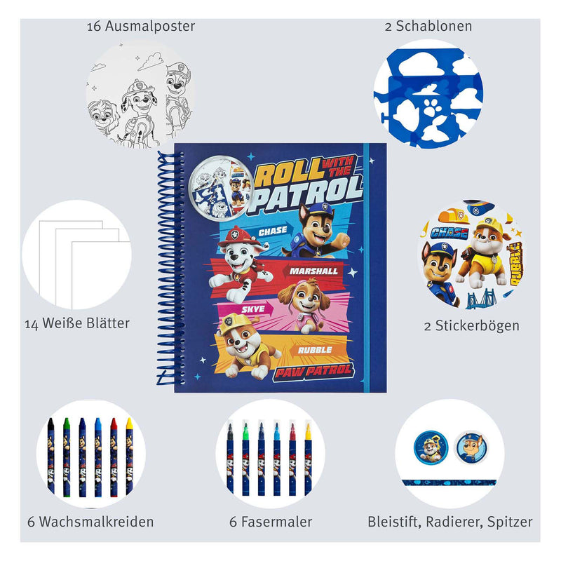 Afbeelding laden in galerijviewer, Undercover stencil en kleur set paw patrol - 49dlg.