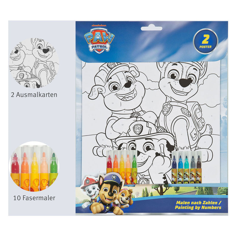 Afbeelding laden in galerijviewer, Undercover kleuren op nummer set paw patrol