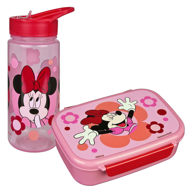 Afbeelding laden in galerijviewer, Undercover broodtrommel en drinkbeker set minnie mouse