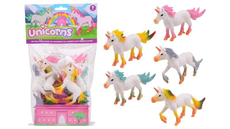 Afbeelding laden in galerijviewer, Johntoy john toy unicorns 5 stuks in zak 12x8cm