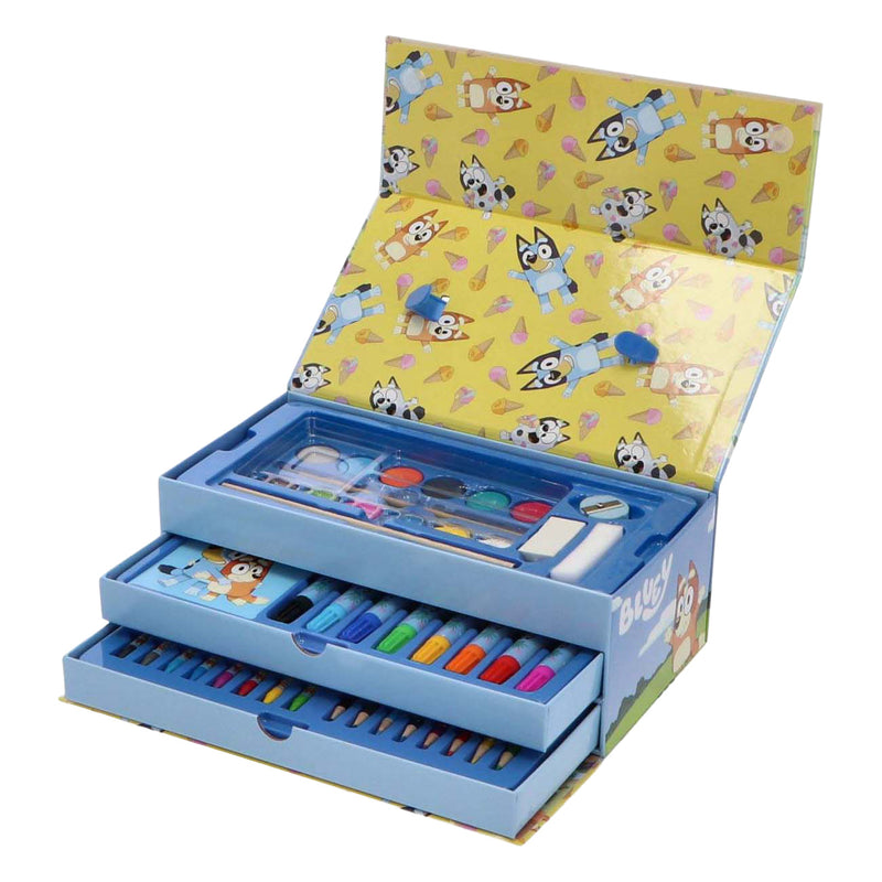 Afbeelding laden in galerijviewer, Speelgoedland bluey kleurkoffer set - 52dlg.