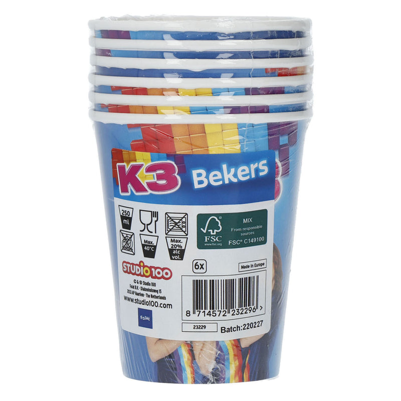 Afbeelding laden in galerijviewer, Folat bv k3 bekers, 6st.