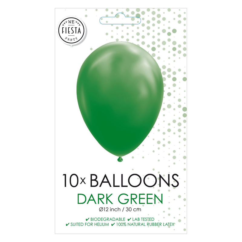 Afbeelding laden in galerijviewer, Globos ballonnen donkergroen 30cm, 10st.