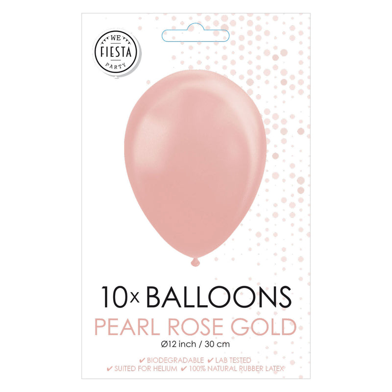 Afbeelding laden in galerijviewer, Globos ballonnen pearl rose goud 30cm, 10st.