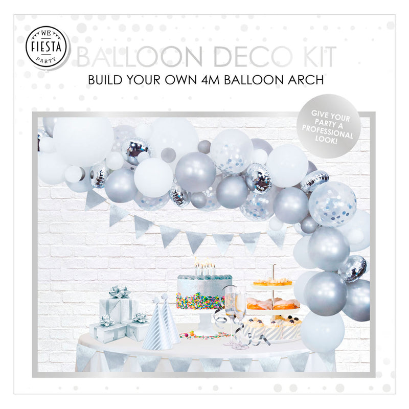 Afbeelding laden in galerijviewer, Globos ballonnen boog set zilver