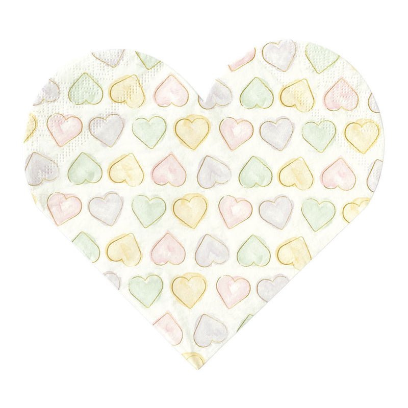 Afbeelding laden in galerijviewer, Globos papieren servetten 33x33cm watercolors hearts - 20st.