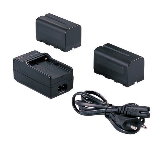 Afbeelding laden in galerijviewer, Falcon Eyes 2 x Accu NP-F750 + Acculader SP-CHG voor LED Lamp