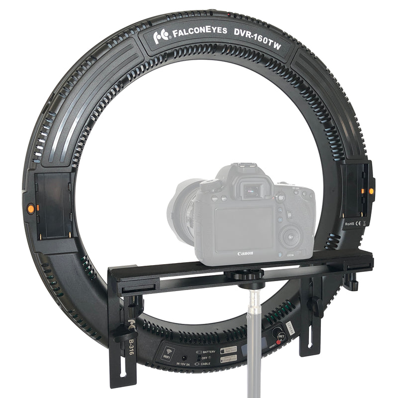 Afbeelding laden in galerijviewer, Falcon eyes wi-fi bi-color led ringlamp dimbaar dvr-160tw