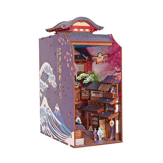 Afbeelding laden in galerijviewer, Graine creative graine 3d scene sakura lane book nook modelbouwpakket
