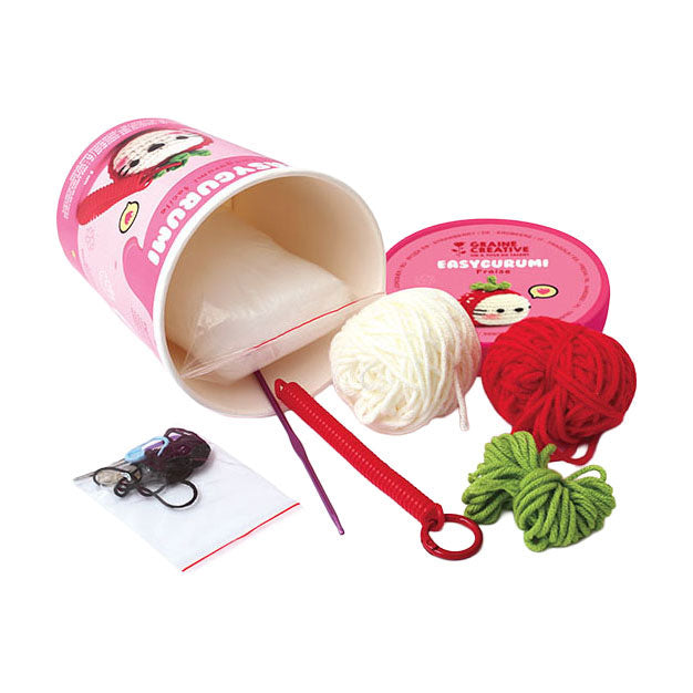 Afbeelding laden in galerijviewer, Graine creative graine easygurumi haakset aardbei - incl. naald en garen