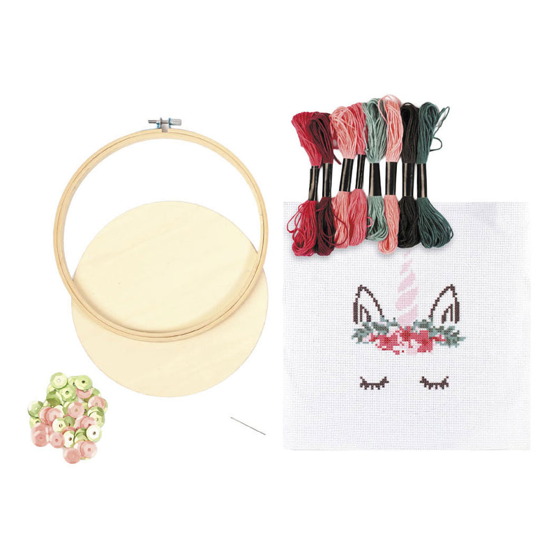 Afbeelding laden in galerijviewer, Graine creative graine borduurpakket 15,5 cm unicorn