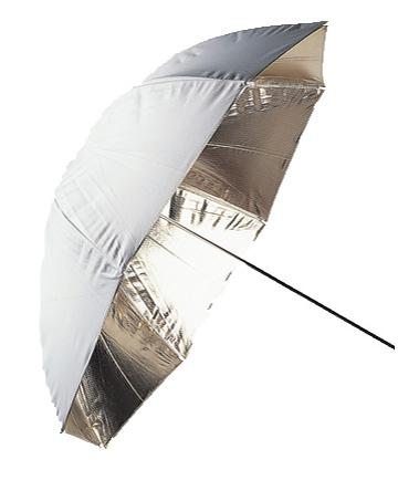 Afbeelding laden in galerijviewer, Falcon Eyes Flitsparaplu UR-32G Goud Wit 80 cm