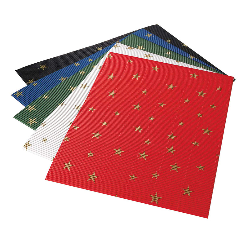 Afbeelding laden in galerijviewer, Folia • golfkarton sterren 25x35cm 10pcs