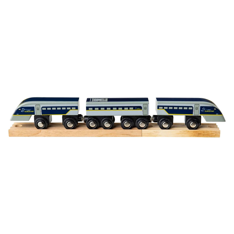 Afbeelding laden in galerijviewer, Bigjigs houten trein eurostar e320 - 5dlg.