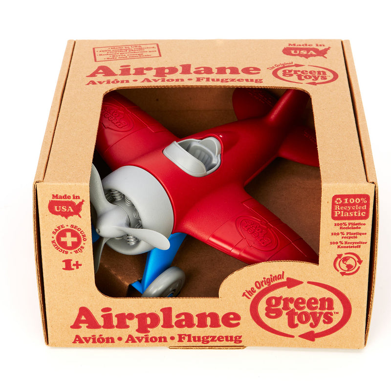 Afbeelding laden in galerijviewer, Green toys speelgoed speelgoed vliegtuig rood - green toys