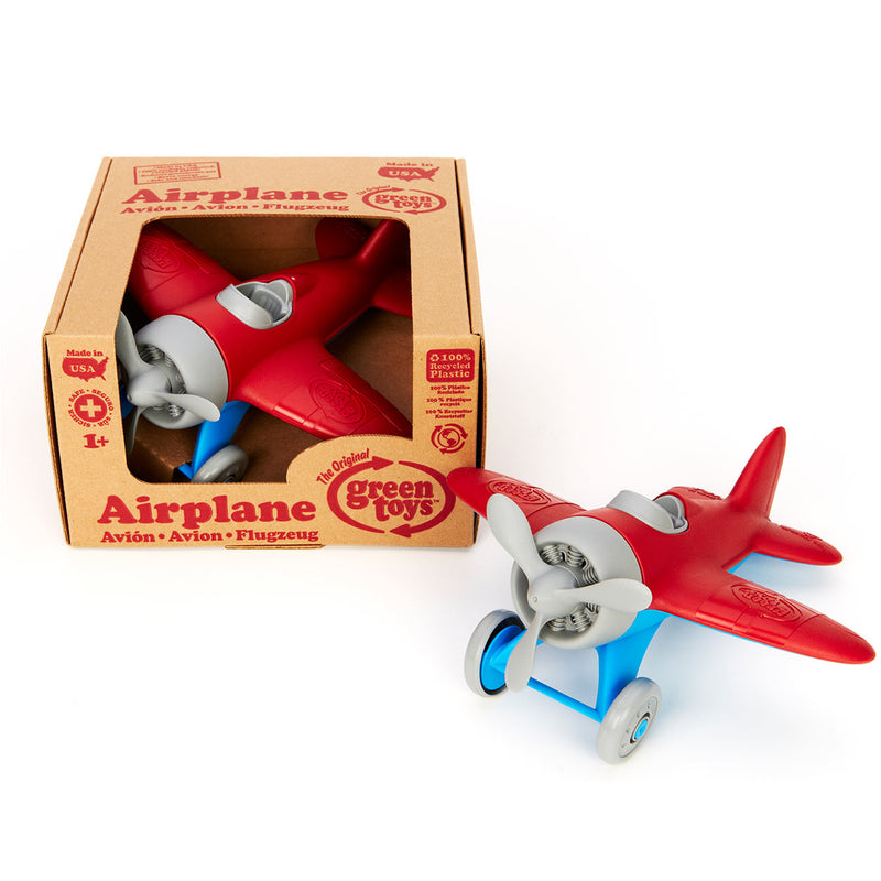 Afbeelding laden in galerijviewer, Green toys speelgoed speelgoed vliegtuig rood - green toys