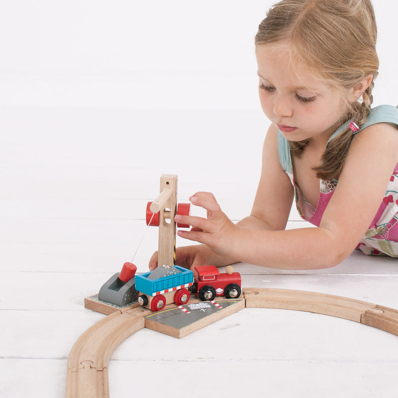 Afbeelding laden in galerijviewer, Bigjigs houten rails - gravel kraan