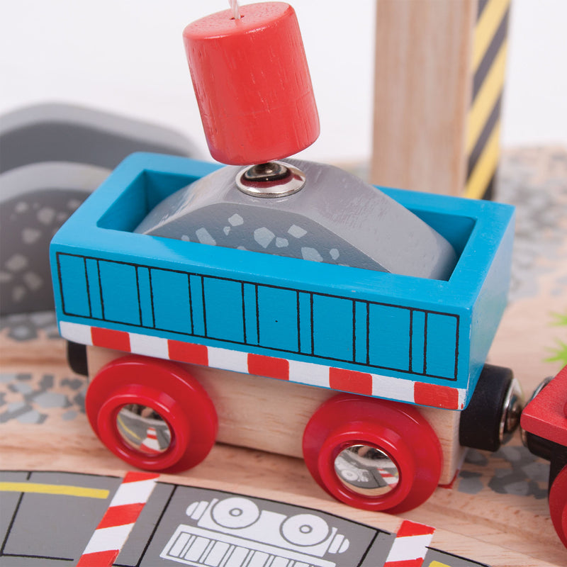 Afbeelding laden in galerijviewer, Bigjigs houten rails - gravel kraan