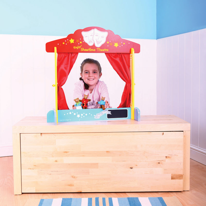 Afbeelding laden in galerijviewer, Bigjigs poppenkast - tafelmodel