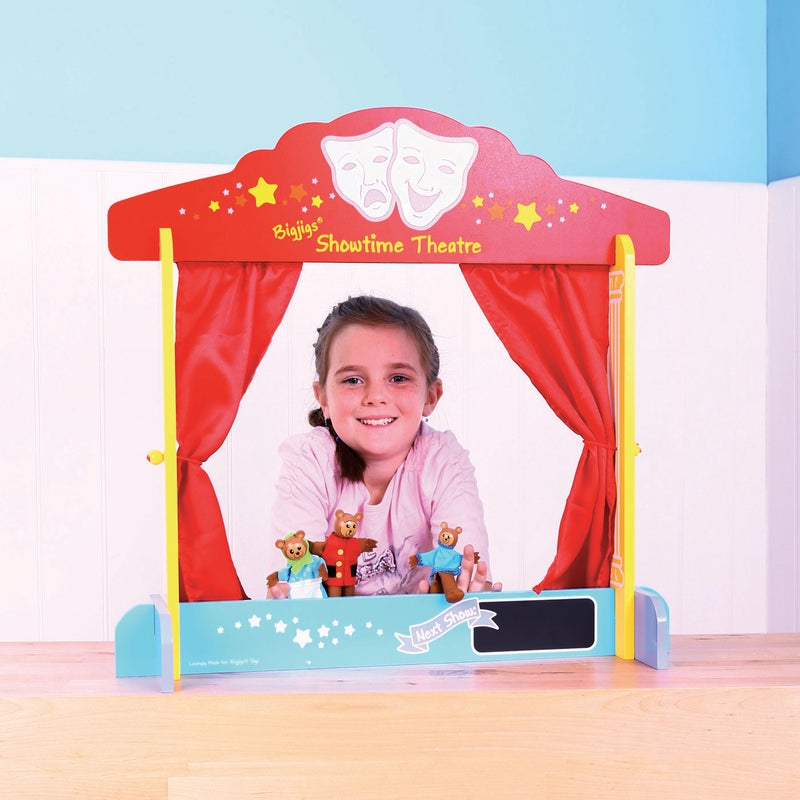Afbeelding laden in galerijviewer, Bigjigs poppenkast - tafelmodel
