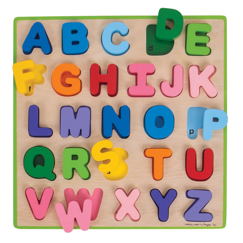 Afbeelding laden in galerijviewer, Bigjigs houten alfabet puzzel, 26st.