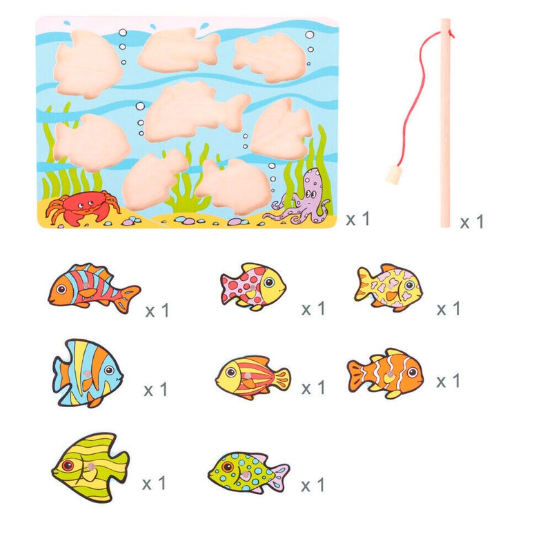 Afbeelding laden in galerijviewer, Bigjigs puzzel spel - visjes vangen - tropische vissen - 8st.