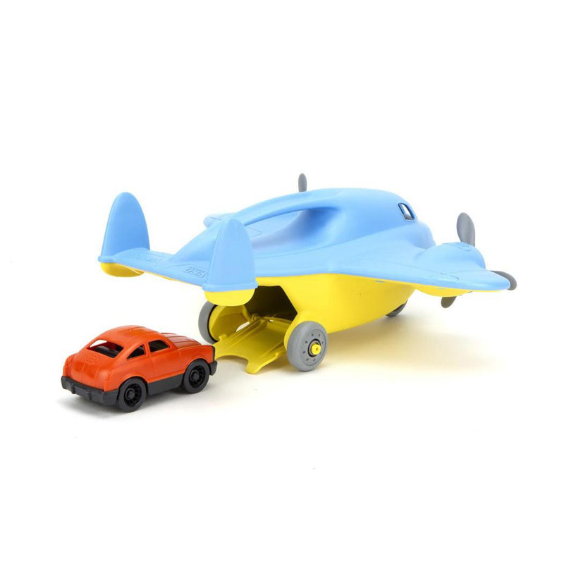 Afbeelding laden in galerijviewer, Green toys vrachtvliegtuig met auto