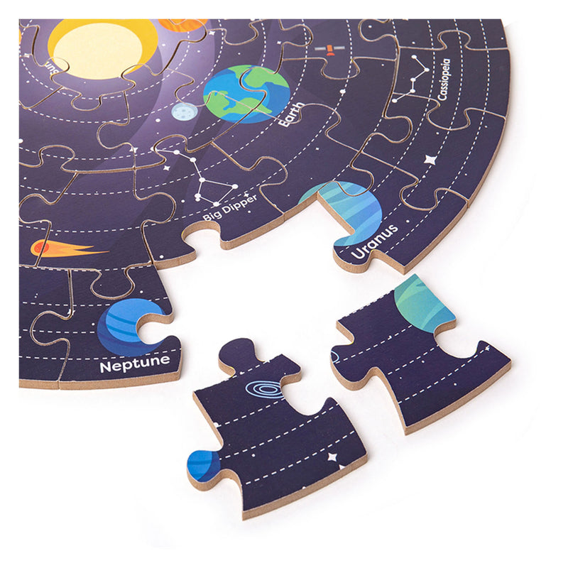 Afbeelding laden in galerijviewer, Bigjigs vloerpuzzel zonnestelsel rond, 39cm