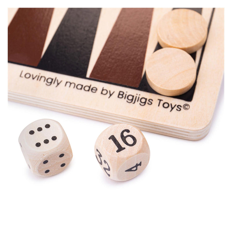 Afbeelding laden in galerijviewer, Bigjigs backgammon houten bordspel