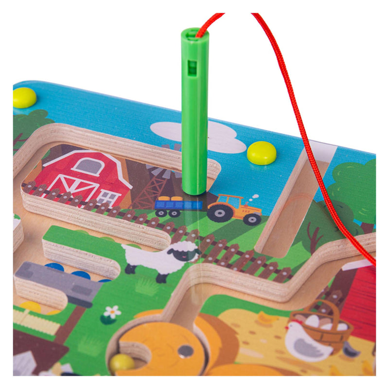 Afbeelding laden in galerijviewer, Bigjigs magnetische doolhof spel - boerderij