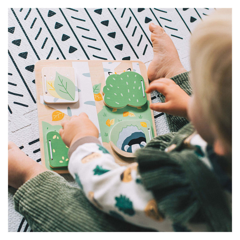 Afbeelding laden in galerijviewer, Bigjigs Woodland Houten Verstop en Zoek Puzzel