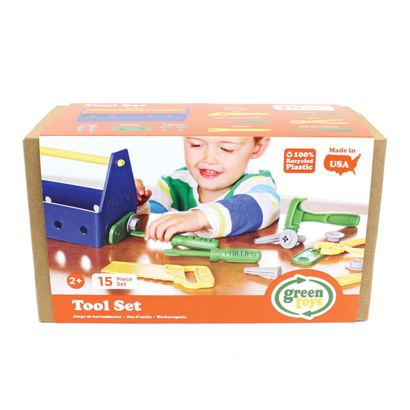 Afbeelding laden in galerijviewer, Green toys gereedschapskist blauw