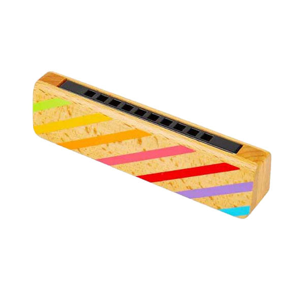 Afbeelding laden in galerijviewer, Bigjigs houten mondharmonica