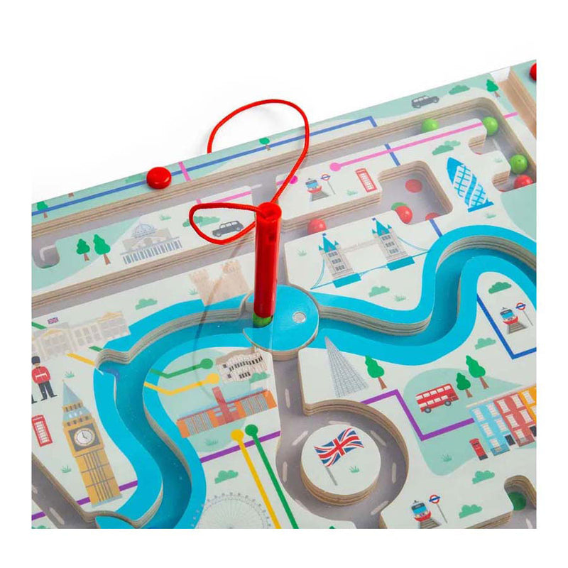 Afbeelding laden in galerijviewer, Bigjigs houten magnetische londen doolhof