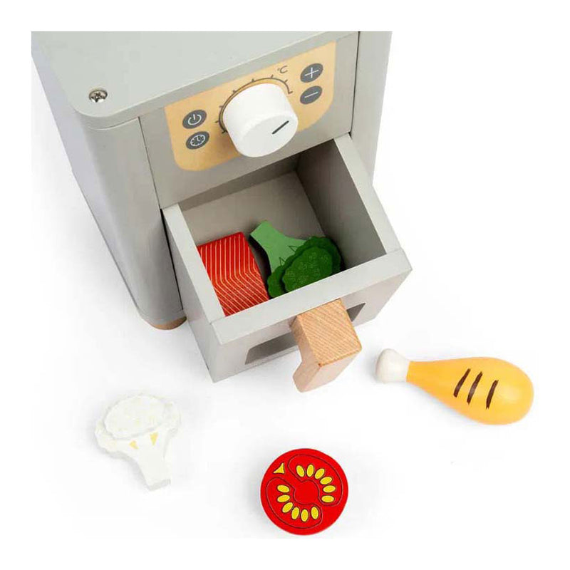 Afbeelding laden in galerijviewer, Bigjigs houten airfryer speelset, 5dlg.