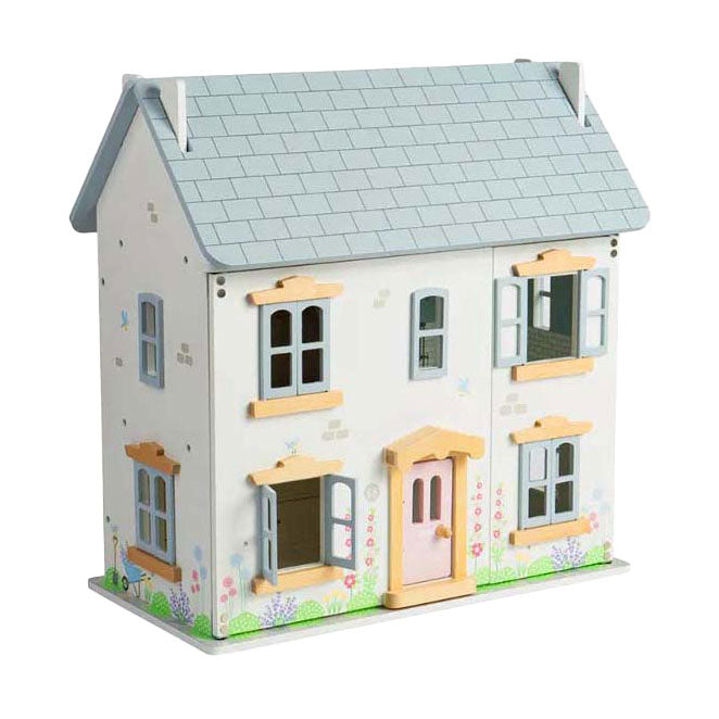 Afbeelding laden in galerijviewer, Bigjigs houten zomerhuis poppenhuis