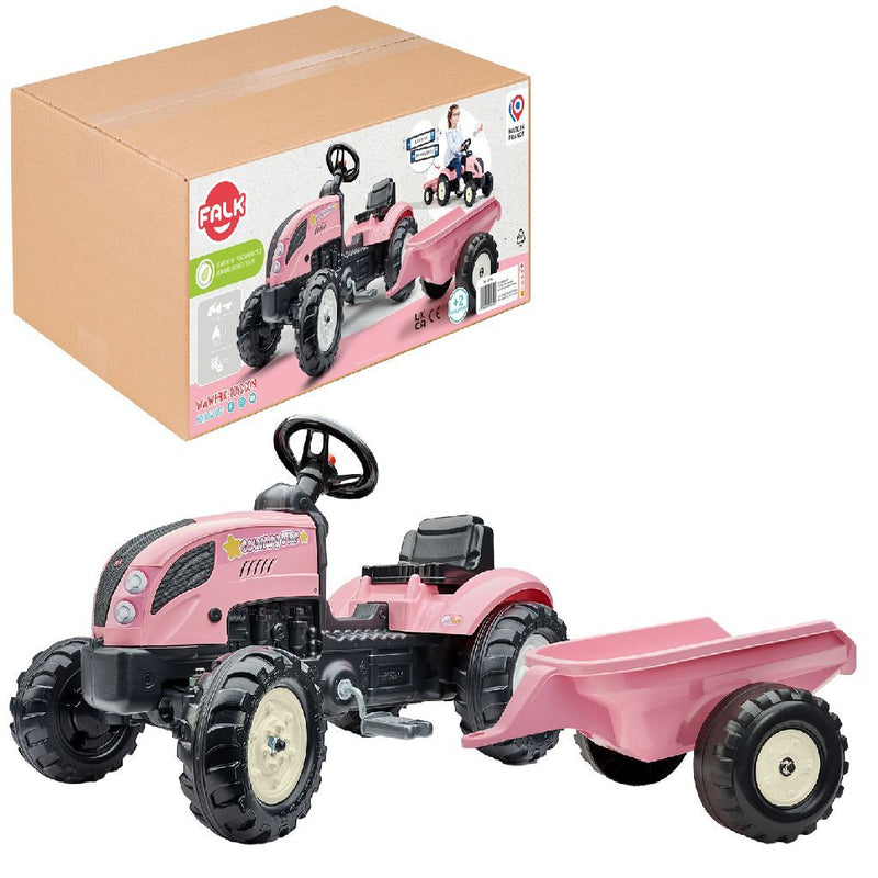 Afbeelding laden in galerijviewer, Falk tractor country farmer set pink 2+