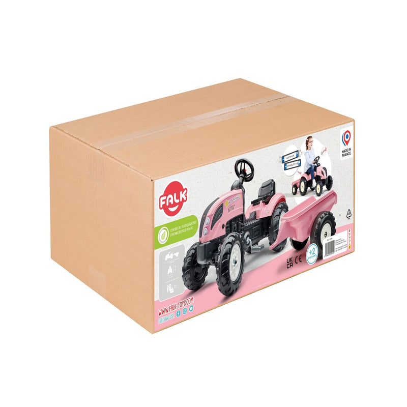 Afbeelding laden in galerijviewer, Falk tractor country farmer set pink 2+