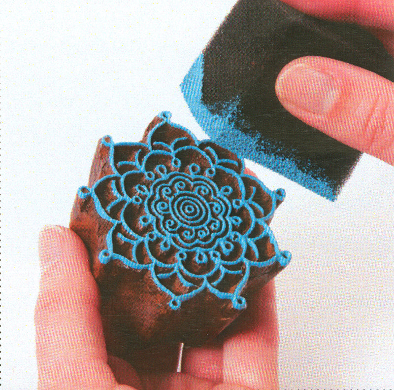 Afbeelding laden in galerijviewer, Fabric creations • block printing border 8,9x2,5cm scroll