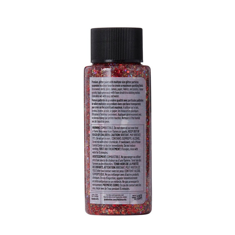 Afbeelding laden in galerijviewer, Folkart • glitterific colors red 59ml