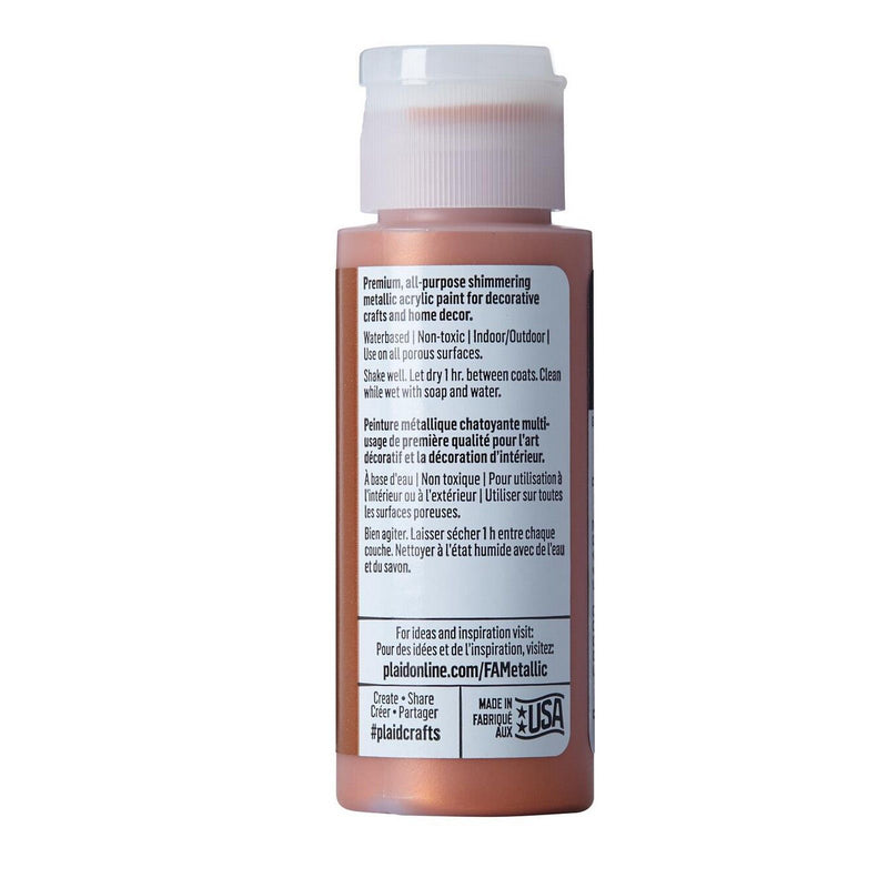 Afbeelding laden in galerijviewer, Folkart • metallic acrylic paint solid bronze 59ml