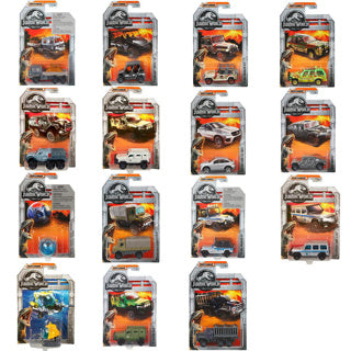 Afbeelding laden in galerijviewer, Mattel jurassic world matchbox diecast collectie (legacy movie) assorti
