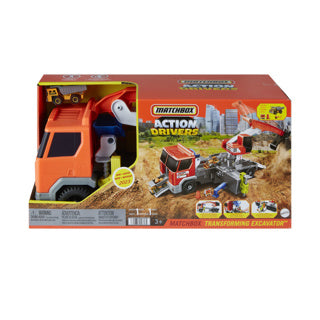 Afbeelding laden in galerijviewer, Matchbox bouwvrachtwagen met boorstation