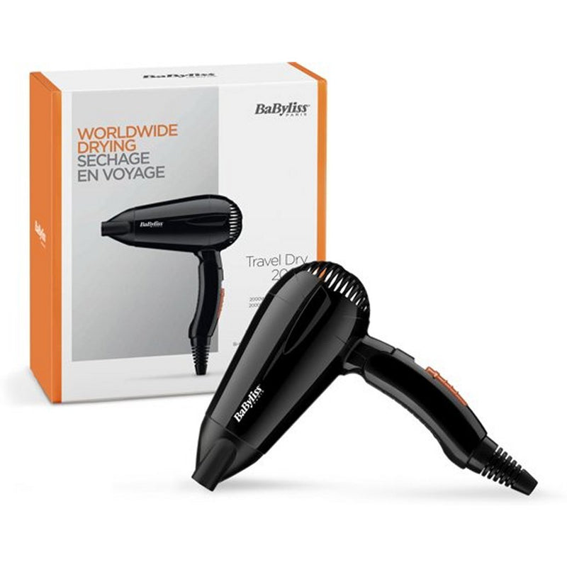 Afbeelding laden in galerijviewer, Babyliss 5344e travel dry föhn 2000w zwart