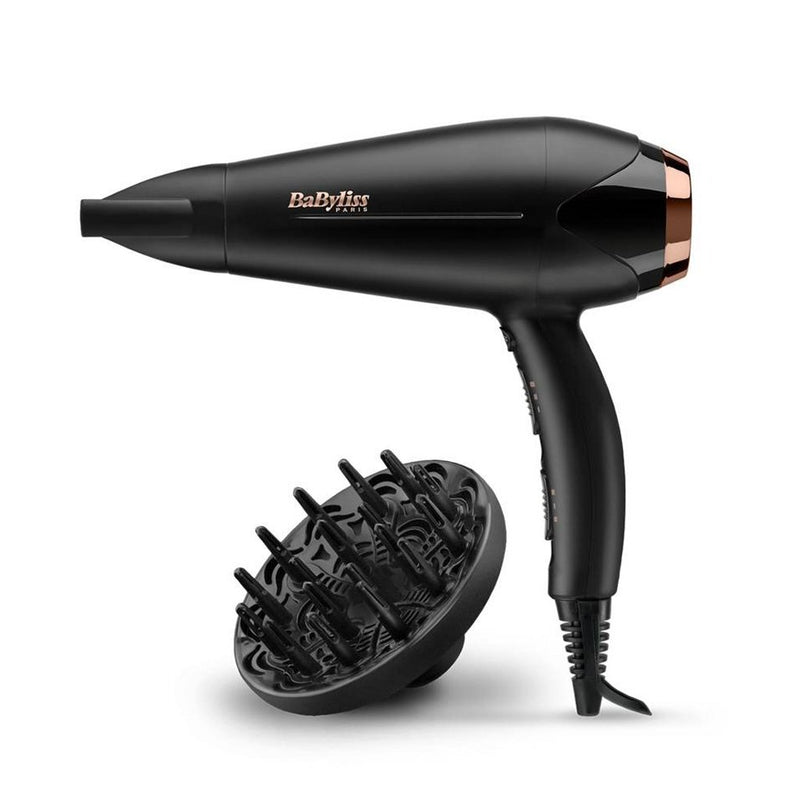 Afbeelding laden in galerijviewer, Babyliss d570de turbo shine f ouml;hn 2200w zwart ros eacute;