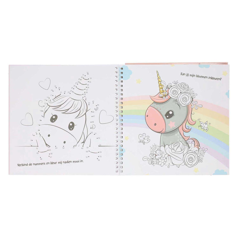 Afbeelding laden in galerijviewer, Mondikaarten sticker- en sjablonenboek ik hou van unicorns