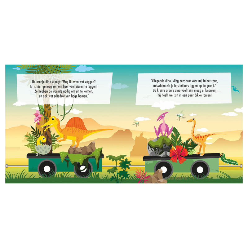 Afbeelding laden in galerijviewer, Boek en puzzeltrein dino's